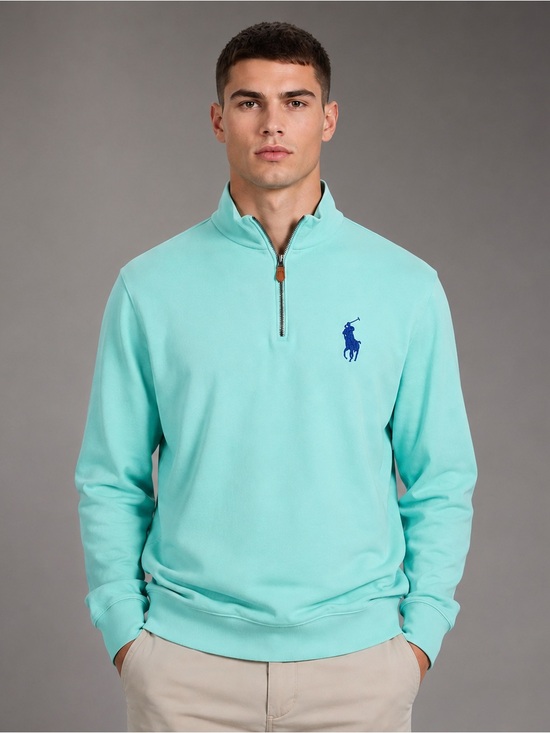 Ralph Lauren Other - Ralph Lauren Aqua 1/4 Zip Pullover with Blue Polo Logo